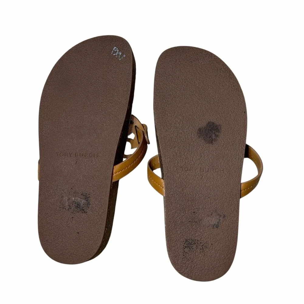 Tory Burch Tan Miller Cloud Shearling Sandals Womans 7